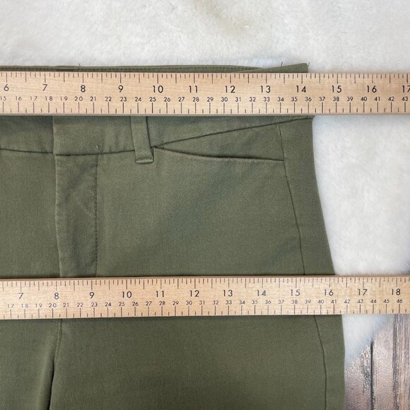 Old Navy Pixie Pants 4 Olive Green High-Rise Skinny Ankle Stretch Cotton Twill - Picture 7 of 11